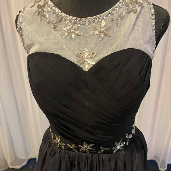 Long Black and White Dress - Picture 3 of 5